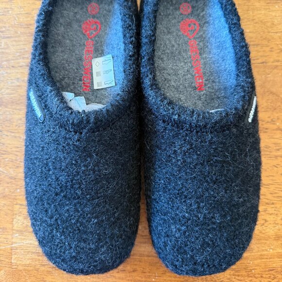 Giesswein Women's Veitsch Wool Slippers anthracite-029 Size 8 New in Box - Picture 3 of 8